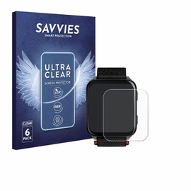 Savvies 6 Stück Schutzfolie für Garmin Venu X1 Displayschutz-Folie Ultra-Transparent