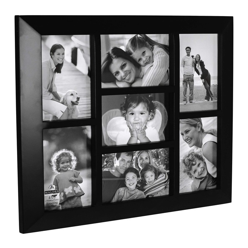 Malden International Designs Berkeley Black 7 Opening Collage Photo Wall