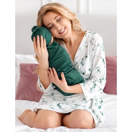 ECO BABY Mommy and Me Robe and Swaddle Set | Maternity Robe and Matching Baby Set for Girl, Boy | Hospital Labor and Delivery