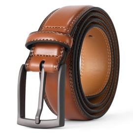 FALAN MULE Men's Leather Dress Belt - Classic & Fashion Belt with Prong Buckle for Men