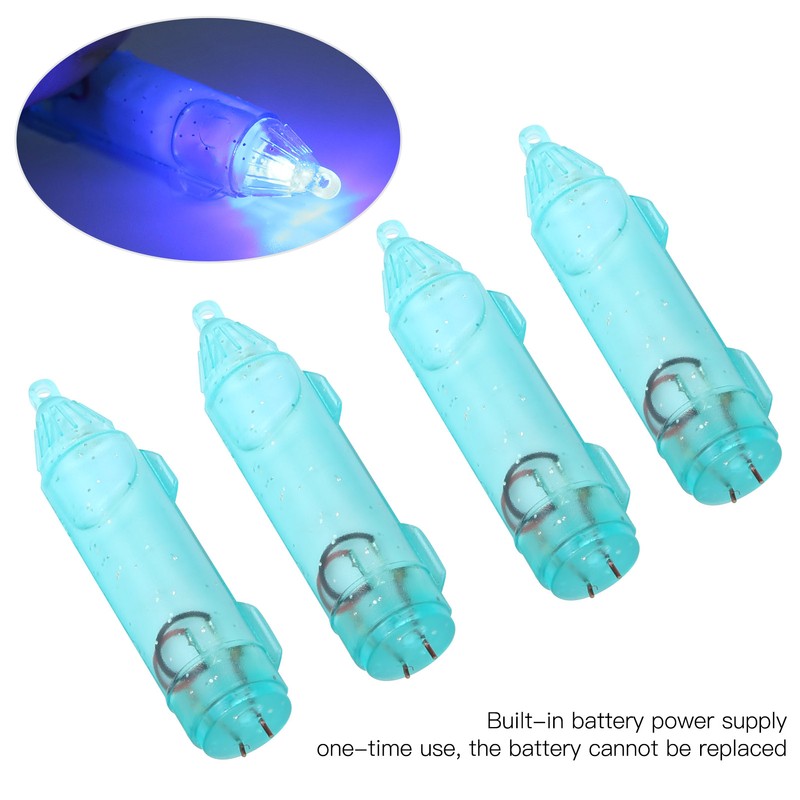 4Pcs Fishing LED Lure Light Underwater Lure Lamp Waterproof Bait