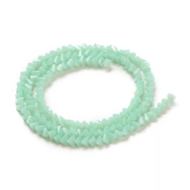 Moments of Beauty 150 Mint Green Glass Beads Polygon Shape Geometric Jelly Style Jewelry Supplies