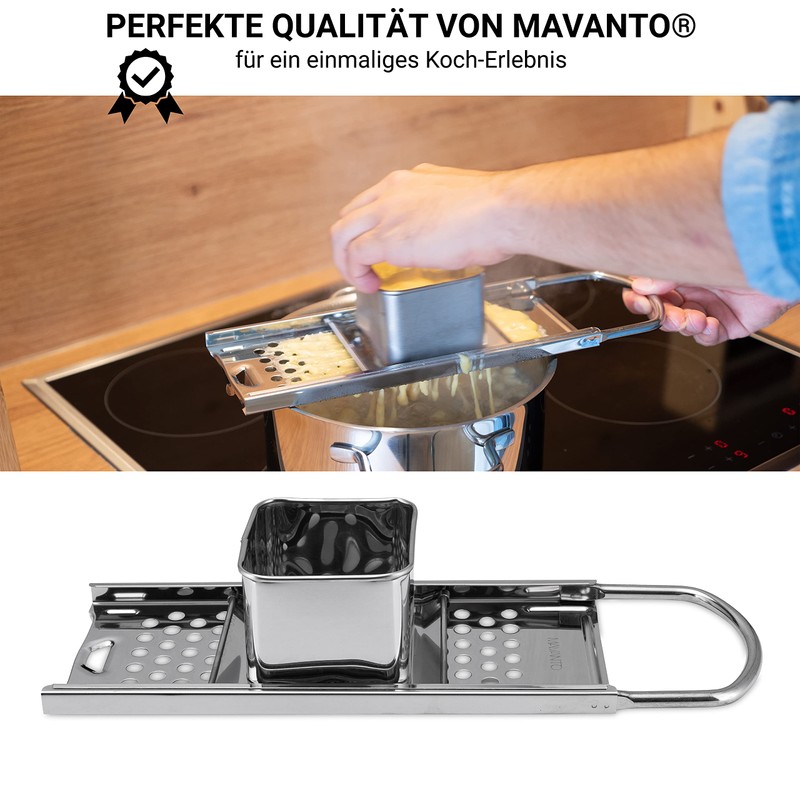 MAVANTO Spätzle Slicer Stainless Steel for Homemade Spätzle & Knöpfle