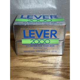 Lever 2000 Vintage Lever 2000 Deodorant Soap two 5 oz bars 1992 NOS