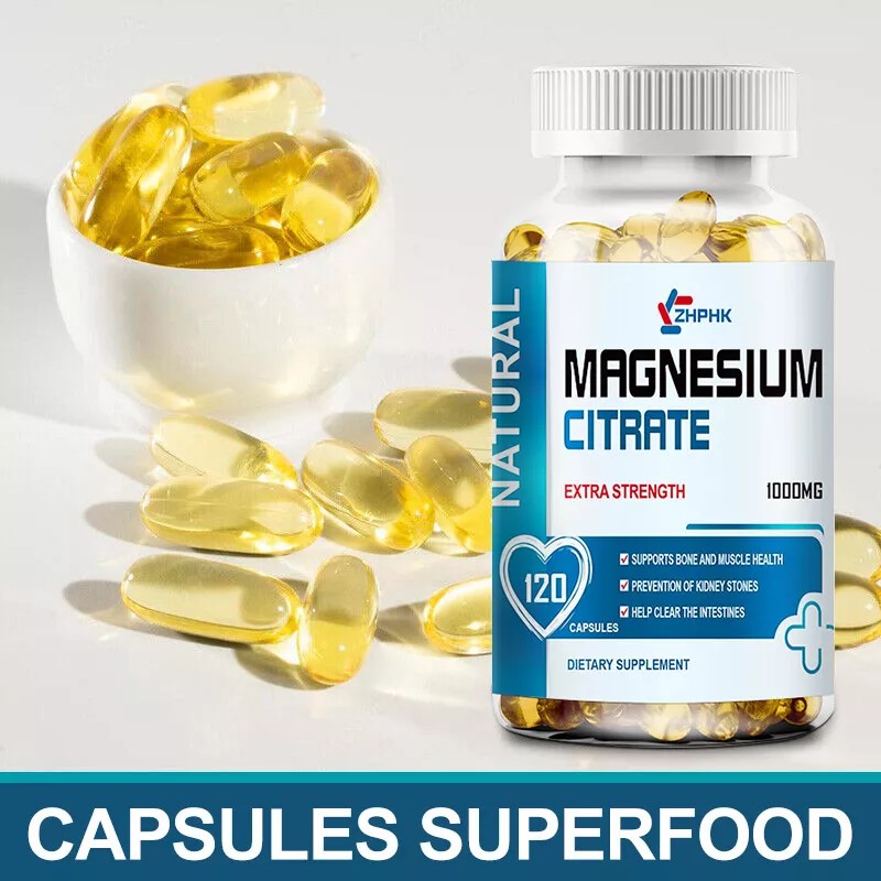 240Pills Magnesium Citrate 1000mg Capsules Super Strong Effective Vegan Capsules
