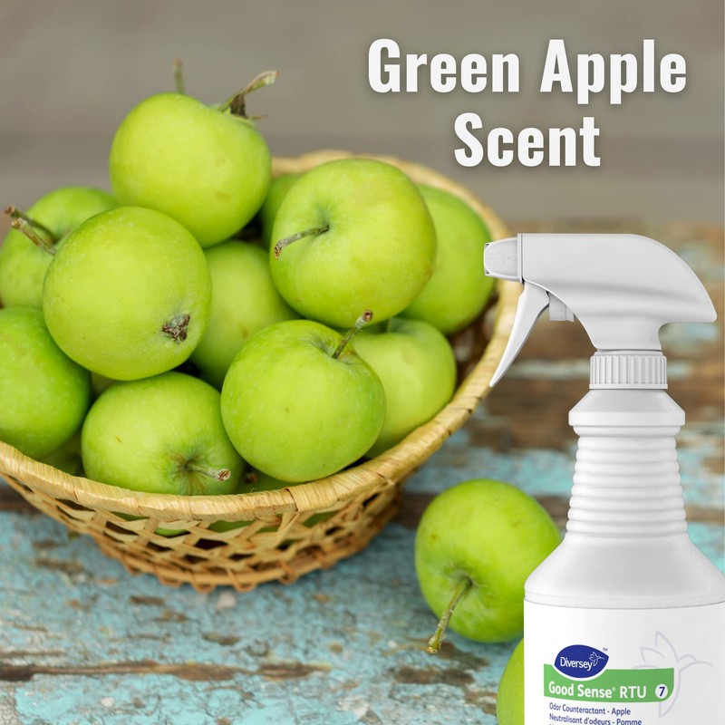 Diversey Good Sense Rtu Liquid Odor Counteractant, Apple Scent, 32