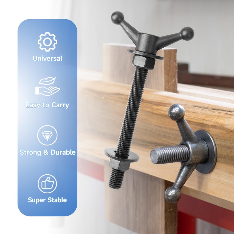 Hardware Kit for Moxon Vise, Bench Vise Screw Kit Includes