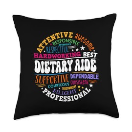 Dietary Aide Life Appreciation healthcare workers Dietitian Throw Pillow