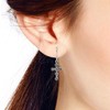 Pretty in Faith Floral Cross .925 Sterling Silver Dangle Earrings