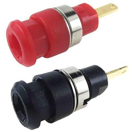 Black/Red Female Unshrounded 2mm Test Socket 600V 10A Gold Contacts 20.9mm Len, Pack of 1, MFR: 1917885