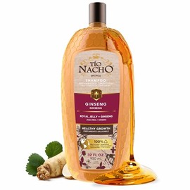 Tio Nacho Shampoo Anticada con Ginseng y Jalea Real, Estimula y Fortalece el Crecimiento del Cabello, Extractos de Romero, Aloe Vera y Jojoba, Ideal  