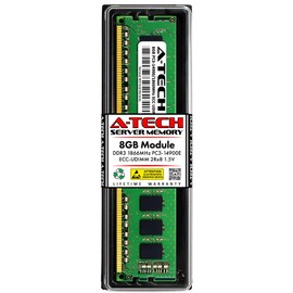 A-Tech 8GB RAM Replacement for CT102472BA186D | DDR3 1866MHz PC3-14900E ECC UDIMM 2Rx8 1.5V Unbuffered DIMM 240-Pin Server & Workstation Memory Module