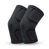 Knitted Nylon Sports Knee Pads for Men & Women - Fall/Winter Running & Badminton Knee Support Size M (Single) / Black 10ea