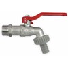 Unimet Puteus tap/ball drain valve, brass, 1.5 in, silver