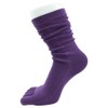 SUCHUANGUANG Women Five Finger Long Tube Socks Solid Color Toe
