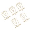 100Pcs Gold Paper Clips Cute Shape Stainless Steel Multifunction Metal