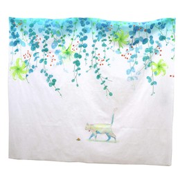 ND Tapestry Scandinavian Cat Botanical Stylish Natural Simple Plant Green Leaf Large Healing Room Decoration Window Scenery Online Drinking Party Background Instagram Interior Cloth Telework