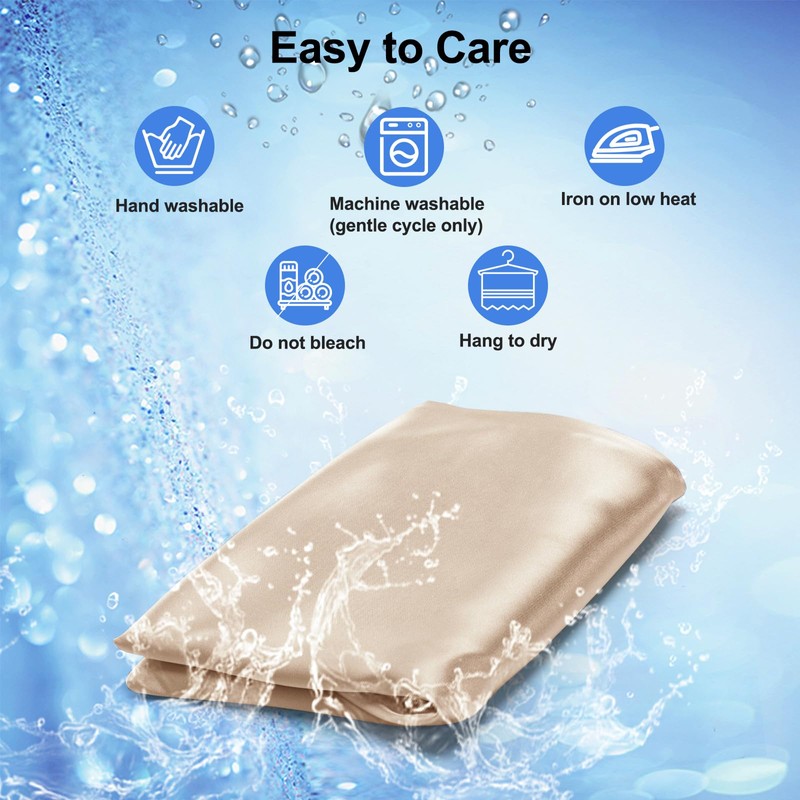 Side Sleeper Pillow Cases, Curved Pillow Satin Pillowcase with Full