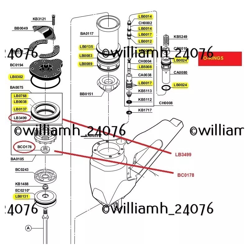 Senco SN325 O-ring Kit + Firing Washer Valve Seal LB3499