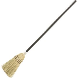 Rubbermaid Commercial Products Lobby Straw/Corn Broom, Brown, 38-Inch, Indoor/Outdoor Broom for Courtyard/Garage/Lobby/Mall/Office, Pack of 12