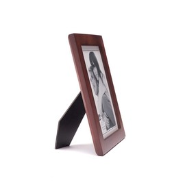 Malden 5x7 Picture Frame - Wide Real Wood Molding, Real Glass - Dark Walnut