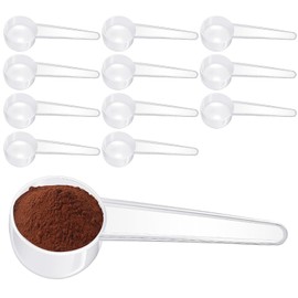 12 Pack Plastic Measuring Scoop, (15 cc | 1 tablespoon | 15 mL) Long Handle Coffee Scoops for Measuring Coffee Tea Milk Spices Protein Pet Food (12)