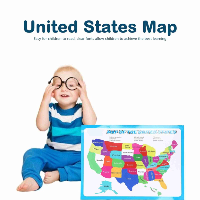 10pcs United States Map Easy to Read USA Ideal Wall