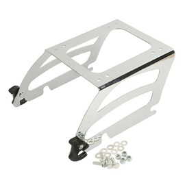 SLMOTO Chrome Solo Tour Trunk Trunk Luggage Rack Mount Fit for Harley Tour Trunk Softail Heritage Fat Boy Heritage Softail Classic Springer EFI FLSTCI FLST, FLSTF Night Train EFI FXSTBI Deluxe