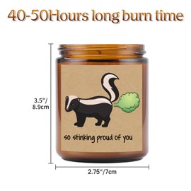 SOUHONEY Proud of You Gifts Scented Candle, Sobriety Gifts for Men Women, Graduation Gifts for College Friends High School Graduation Gifts 2025 Scented Candle (Brown)