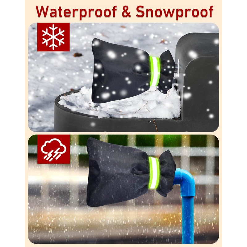 Outdoor Faucet Covers for Winter 3 Pack, Thickened Insulated Pipe