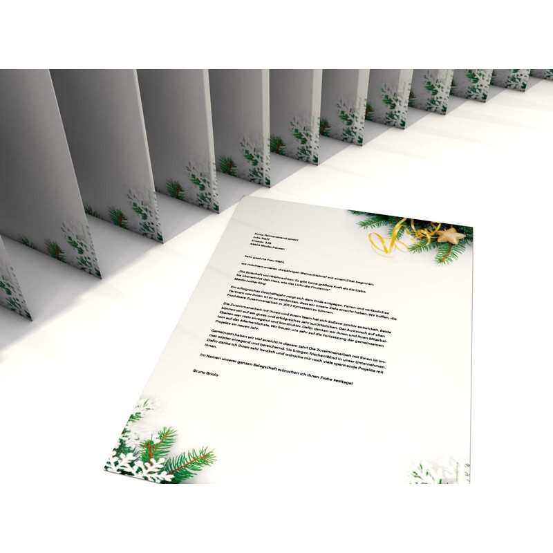 Fir Branch, 20 Sheets) Christmas Letter Paper 110 g/qm +