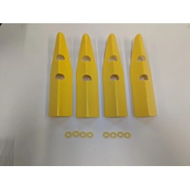 Pinball Life PinGuard Cabinet Protectors (set of 4) - Yellow with Bolt washers