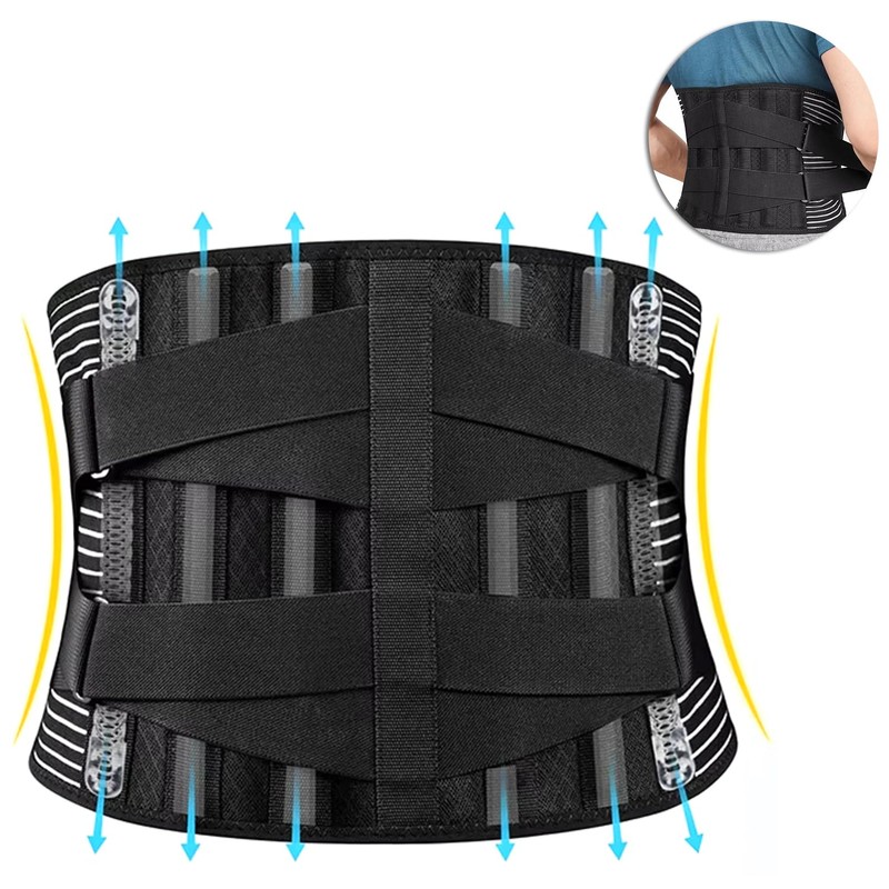 Soporte Lumbar para Hombres y Mujeres，Correa de soporte lumbar ajustable
