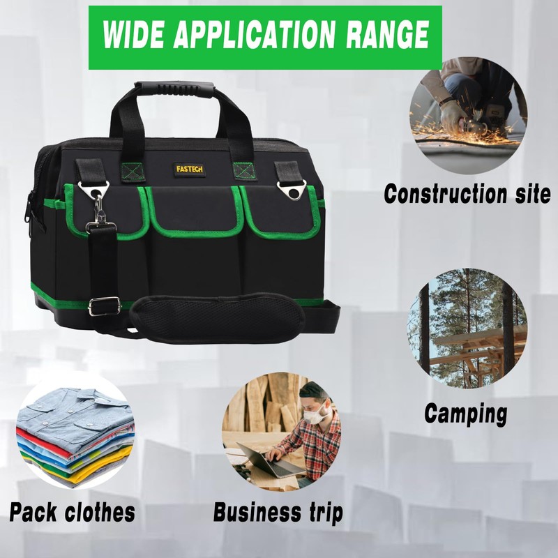 FASTECH 22 Inch Tool Bag With Molded Base and Comfortable