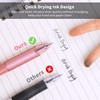 Retractable Gel Ink Pens, 7 Pack 0.5mm Fine Point Black
