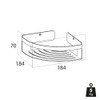 Tiger 1400430946 Caddy Shower Corner Basket, Brushed Stainless Steel