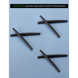 Acefrog 3 Pairs Upgraded Soft Silicone Replacement Temple Sleeve Ear Socks for Oakley Whisker, Juliet, Wiretap, OX3107 OX3093 OX5050 OX5072 OO4020 OO6006 Sunglasses, Perfectly Fit, Black Ear Socks