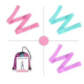 Resistance Band Fitness Exercise Bands with 3 Resistance Levels for Arms Back Shoulders Legs Butt Training