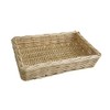 Red Hamper Straight Sided Rectangular Wicker Tray, Brown, 21 x