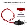 MUQIDA - Interruptor de botón impermeable con conector rápido, mini