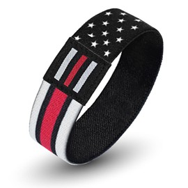 SKYFUN 4th of July Bracelets for Men Women Elastic Stretch USA American Flag Red White and Blue Wristband Bracelet Independence Day Patriotic Parade Outfits Jewelry Accessories, 1PC