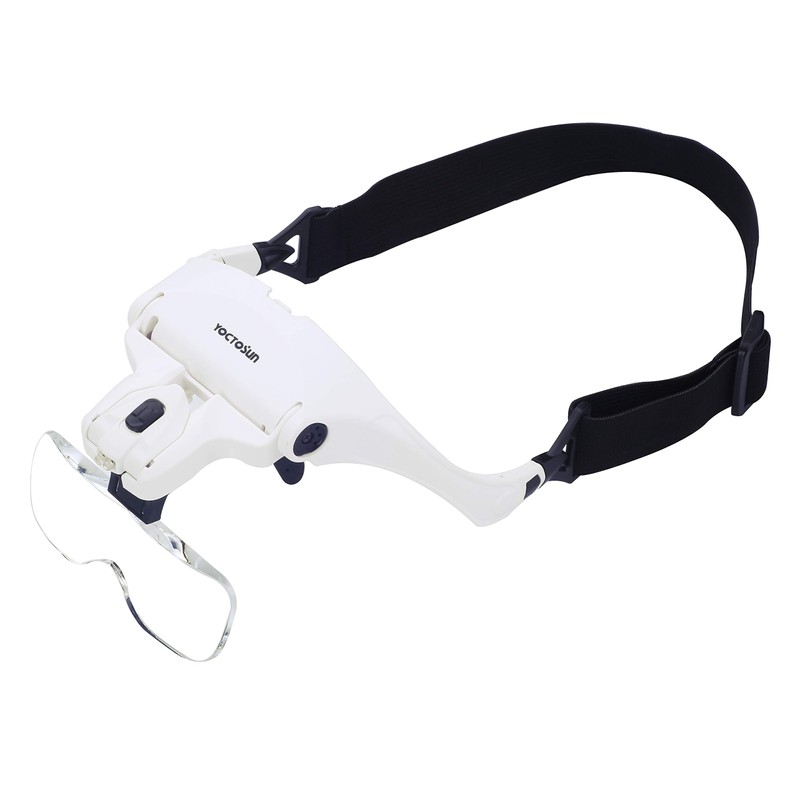YOCTOSUN Magnifying Glasses with Light, LED Head Magnifier with 5