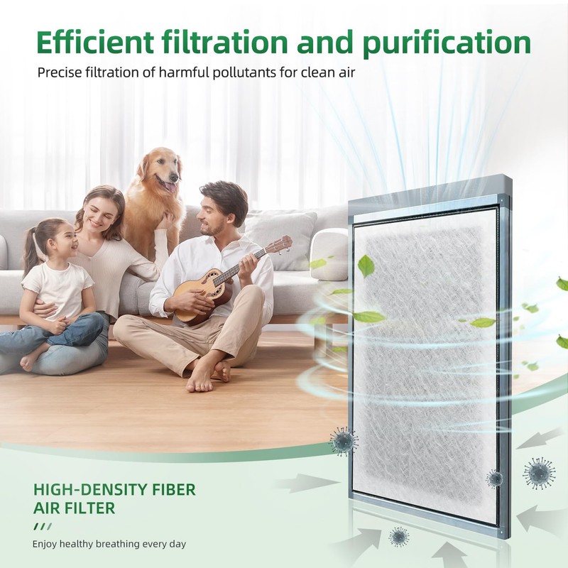 16x25 Replacement Filter Pads Compatible with Pristine Air Cleaner,Electrostatic Fiberglass+Activated