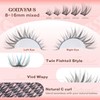Goddvenus Wispy Cluster Lashes Natural Individual Eyelashes C Curl Lash
