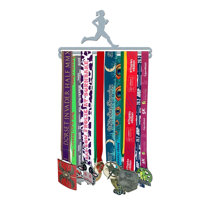The Medal Hanger Shop | Female Runner | Stainless Steel