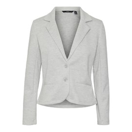 VERO MODA Women's Vmemma Ls JRS Noos Blazer, Light Grey Mix