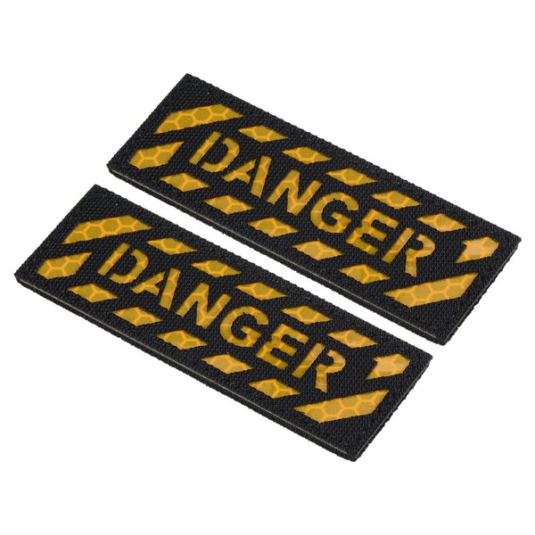 PATIKIL Reflective Danger Patch 1 x 3.5 Inch Pack of