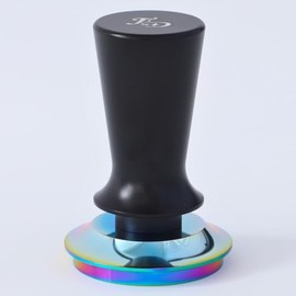 For Days 54mm Calibrated Tamper for Espresso Machines, 20 lbs Spring-Loaded Coffee Tool for Baristas with a Stainless Steel Flat Base, Fits 54mm Portafilters and Breville (Black Handle)