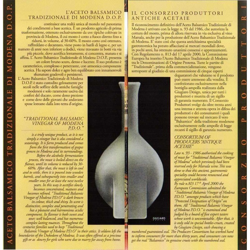 Traditional Balsamic Vinegar of Modena PDO 12 years old, 3.4