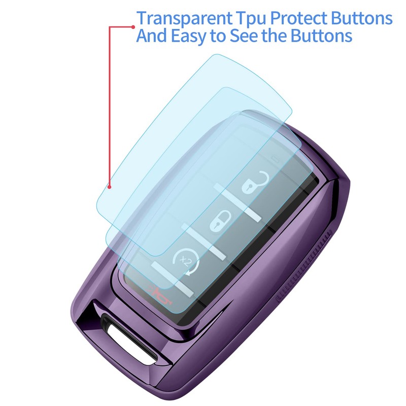 Tukellen for Dodge Key Fob Cover,Special Soft TPU Key Case